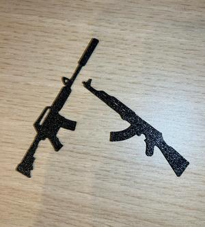 CSGO 2D decor M4A1 and AK47 Wall Art Keychain