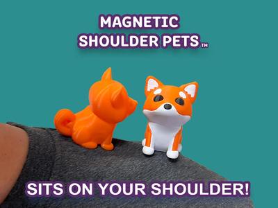 Shiba Inu Dog Magnetic Shoulder Pet