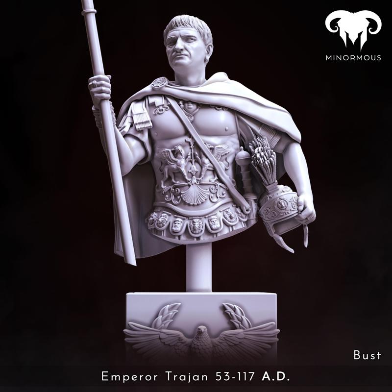 Bust - Roman Emperor Trajan 98 to 117 AD. Conquering the World!