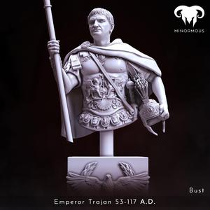 Bust - Roman Emperor Trajan 98 to 117 AD. Conquering the World!