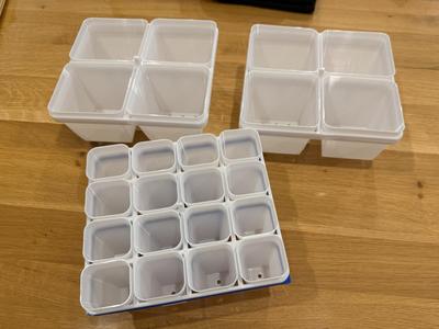 cultivation pots + tray for ACTION mini greenhouse