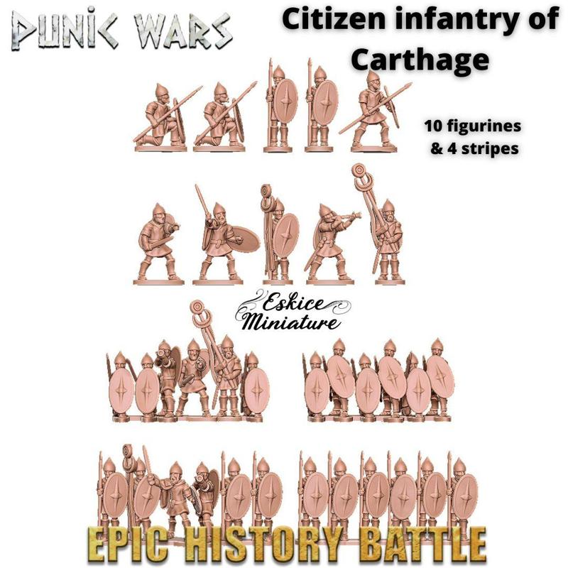 Citizen infantry of Carthage - 15mm EHB