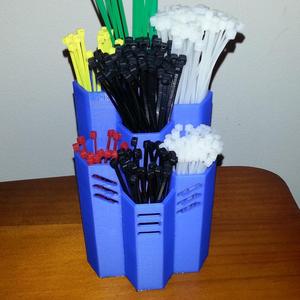 Tall hexagonal storage container