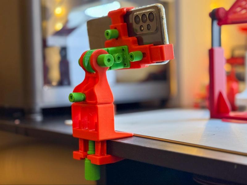 Adjustable Phone stand for desk whit clamp NO AMS