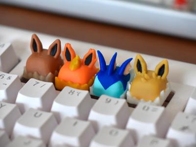 Eeveelutions keycaps - Mechanical keyboard
