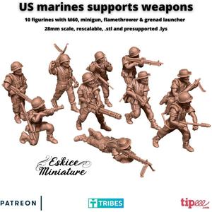US marine for vietnam war with Supports weapons - 28mm