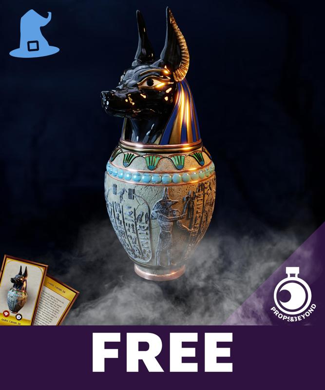 FREE Real-size Prop - Anubis’ Canopic Jar