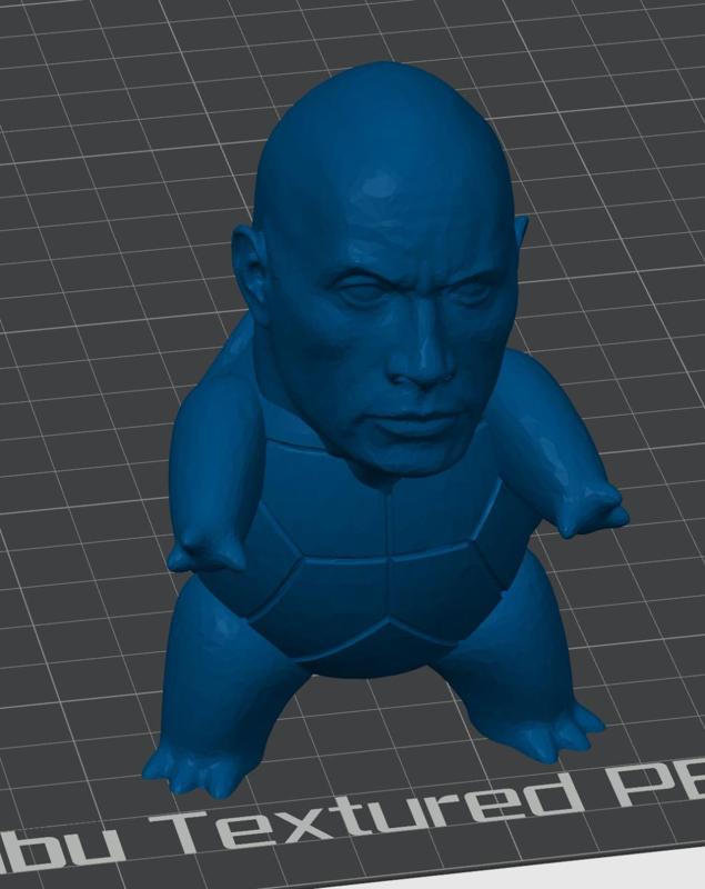 Squirtle The Rock - Pokemon - Easy to print