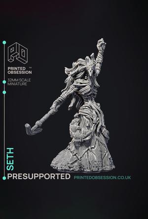 Seth - God of Chaos - Court of Anubis -  PRESUPPORTED - Illustrated and Stats - 32mm scale