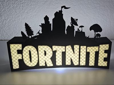 Industrial-looking Fortnite bedside lamp