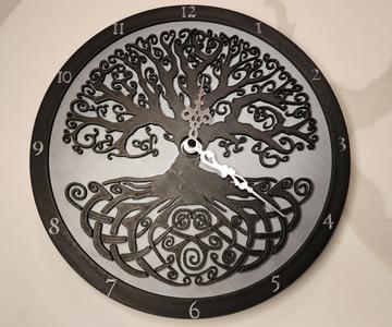 Nerdy Clocks - Roots of Yggdrasil (easy multicolor printing!)