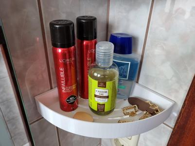 Corner shelf - flexible assembly (adhesive)