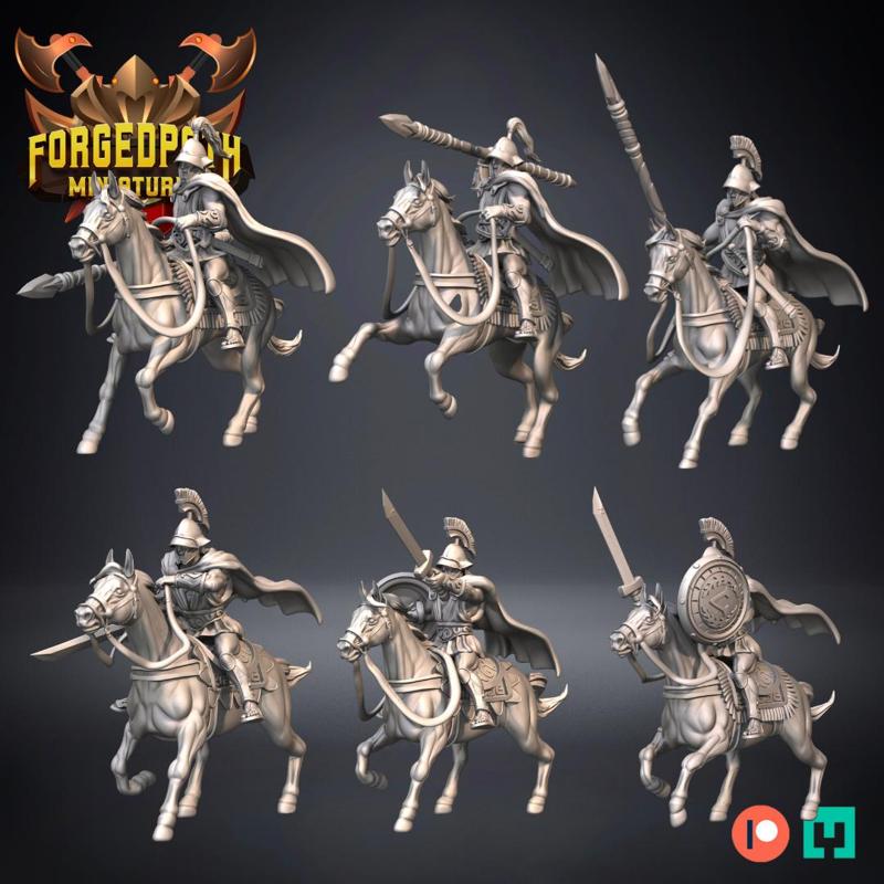 Greek Cavalry Warriors - Spear and Sword