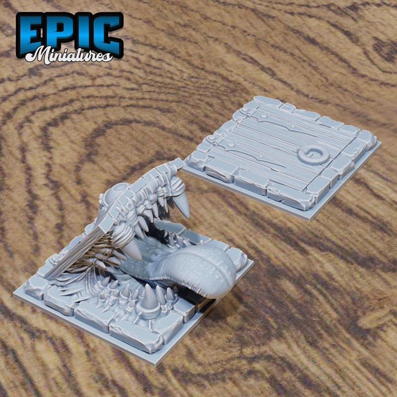 Mimic Trapdoor / Covering Creature / Evil Sack Trap / Bandit Camp Building Equipment / Ruthless Trickster Base Door / Dungeon Area Decoration