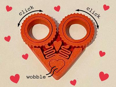 Valentine's Heart Fidget Clicker Toy