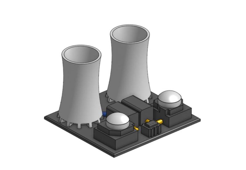 Nuclear Reactor Mini Model & Pen Holder
