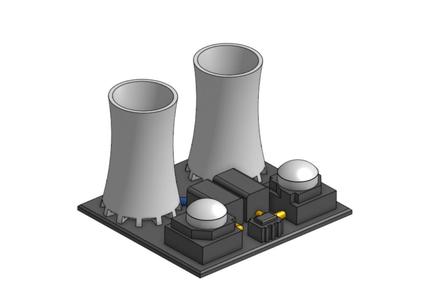 Nuclear Reactor Mini Model & Pen Holder