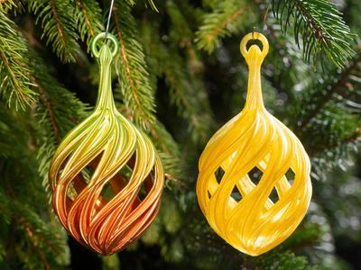Double Spiral Christmas Bulb 2024