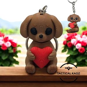 Lovable Pup Flexy and Figurine – Keychain 