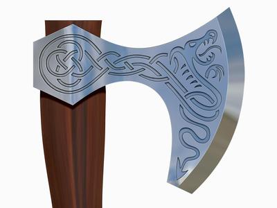 Norse Printable Viking Axe – 3D Model for Cosplay and Display