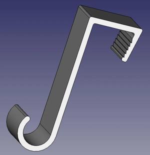 Holder for curtain rod; curtain hook | Halter für Gardinenstange; Gardinenhaken   