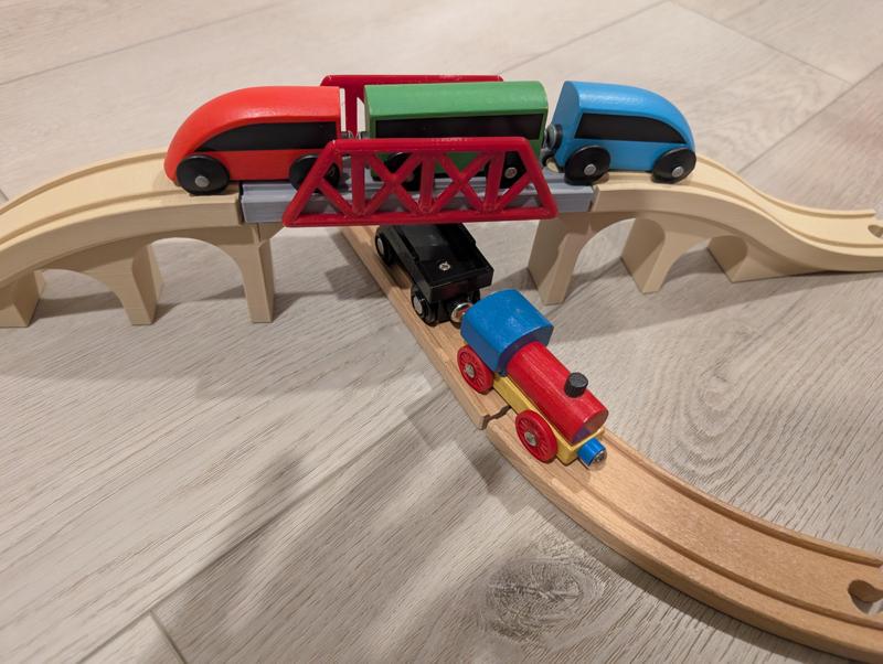 Train Bridge With Ramps and Trusses - Brio Compatible