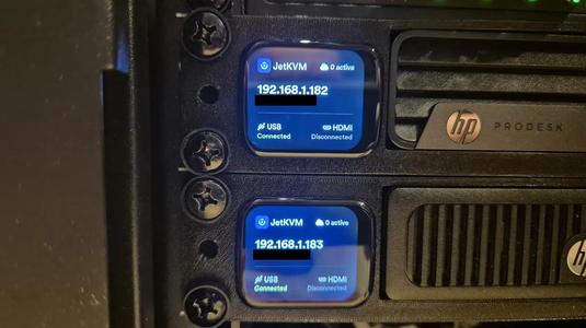 10" (inch) rackmount hp elitedesk and prodesk with jetkvm mount   