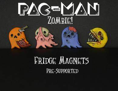 Pac-Man Zombie - Fridge Magnets