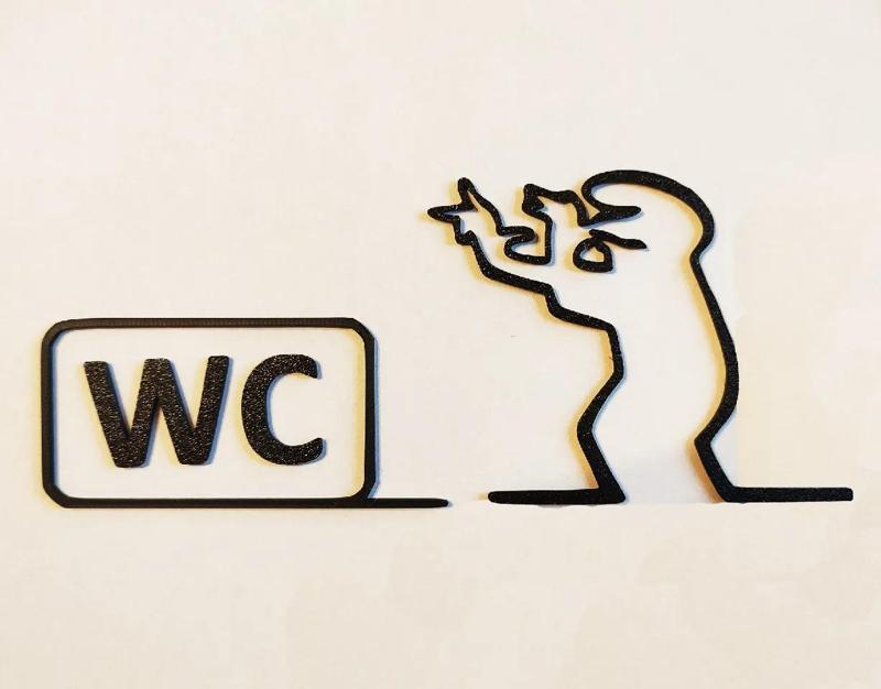 WC door hanger from the iconic cartoon "La Linea" Balum Balum.   