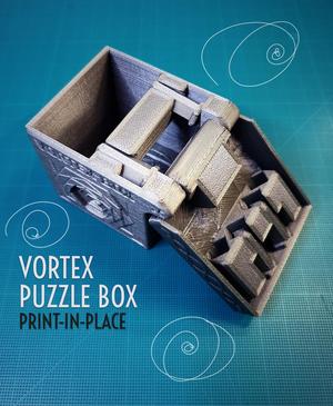 Vortex Puzzle Box — Print in place