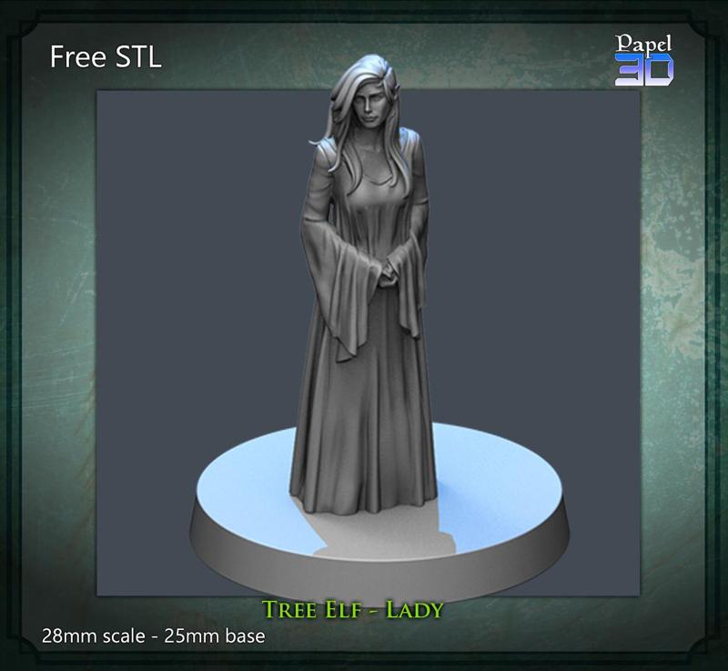 FREE STL - Tree Elf Lady