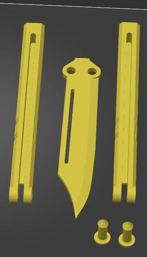 Balisong Trainer with Improved Pins
