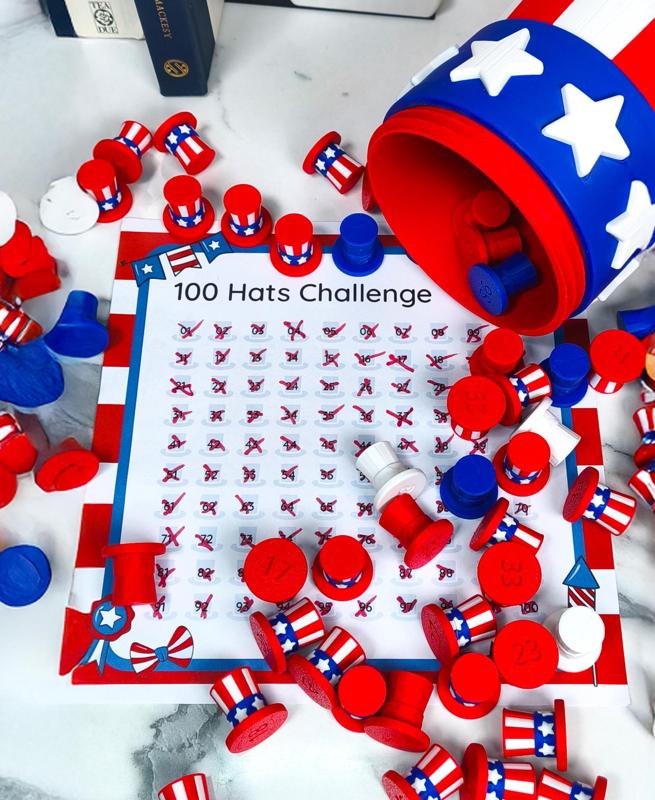  The 100 Hidden Uncle Sam Hats 4th July Game + PDF