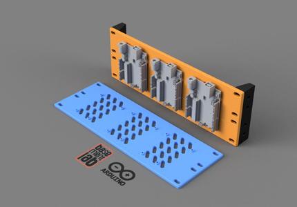 Arduino UNO 10" Rack Mount Bracket Panel 2U - Staffa installazione Arduino UNO rack da 10"