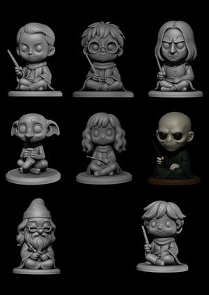 Harry Potter Chibi 3D Printable Collection – Full Set of 8 Characters