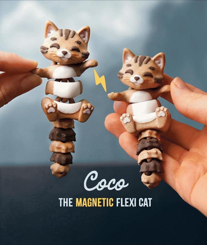 Coco the Flexi Cat - Magnetic Hand-Holding Companion