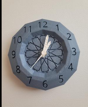 Clock - islamic geometric pattern