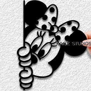 peeking minnie mouse wall art disney fanart wall decor