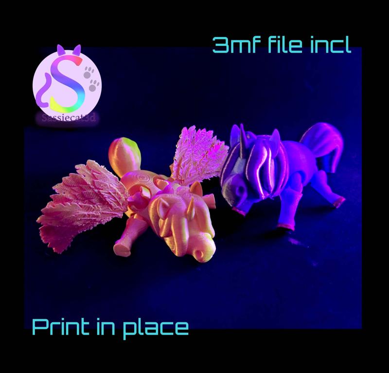 Highland Alicorn and Unicorn flexi