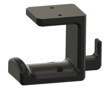 Heavy duty desk mounted headphone hanger