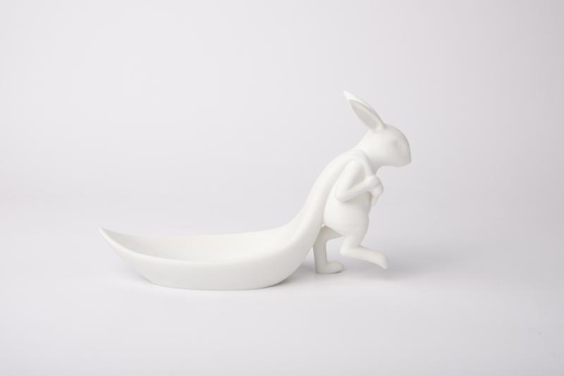 Charming Hare Decorative Tray – Cute Bunny Figurine for Home Decor & Storage