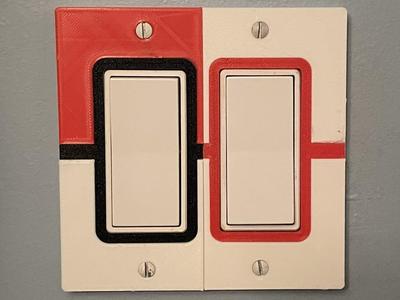 Pokemon Poke Ball Wall Plate Double Version for Switch and Outlet