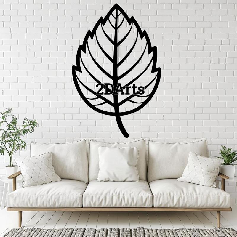 Leaf 2D Wall Art/Window Art - Digital STL & SVG File