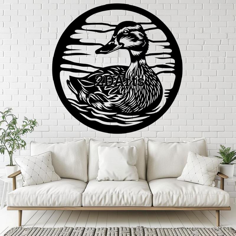 Duck 2D Wall Art/Window Art - Digital STL & SVG File for 3D Printing or Laser Cutting