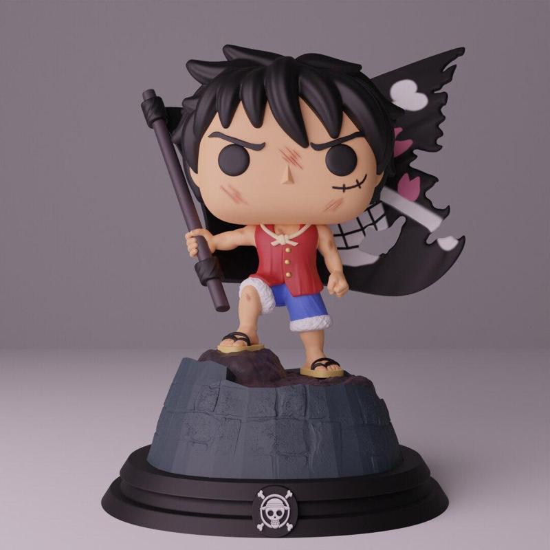 Monkey D. Luffy with Flag