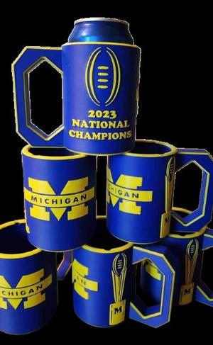 UoM National Champs Koozie with Adapters
