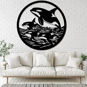 Orca Family 2D Wall Art/Window Art
