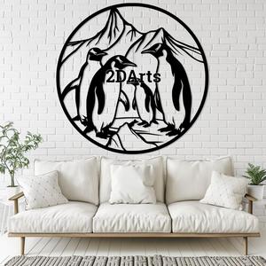 Penguins with Iceberg 2D Wall Art/Window Art