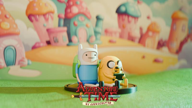 Finn & Jake Adventure Time Duo – Playful Cartoon Collectible for Fans