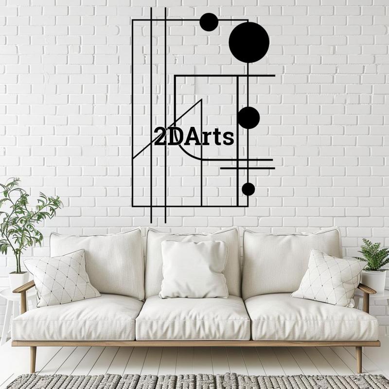 Modern 2D Wall Art/Window Art - Digital STL & SVG Files for 3D Printing and Laser Cutting
